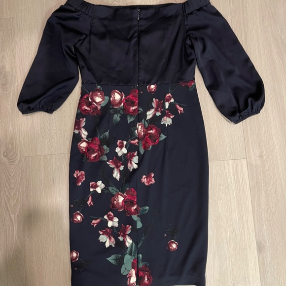 FREE! Navy off shoulder dress - Picture 4 of 4